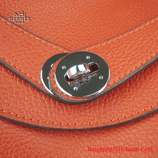 Hermes Women Shoulder Bag Orange 6208 Hermes Women Shoulder Bag Orange 6208